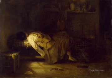 Alexandre Gabriel Decamps Painting - The Suicide Alexandre Gabriel Decamps Orientalist